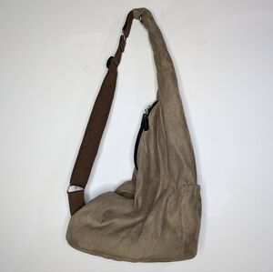 PETEGO X Emanuele Bianchi Tan Padded Crossbody Messenger Dog Cat Pet Carrier